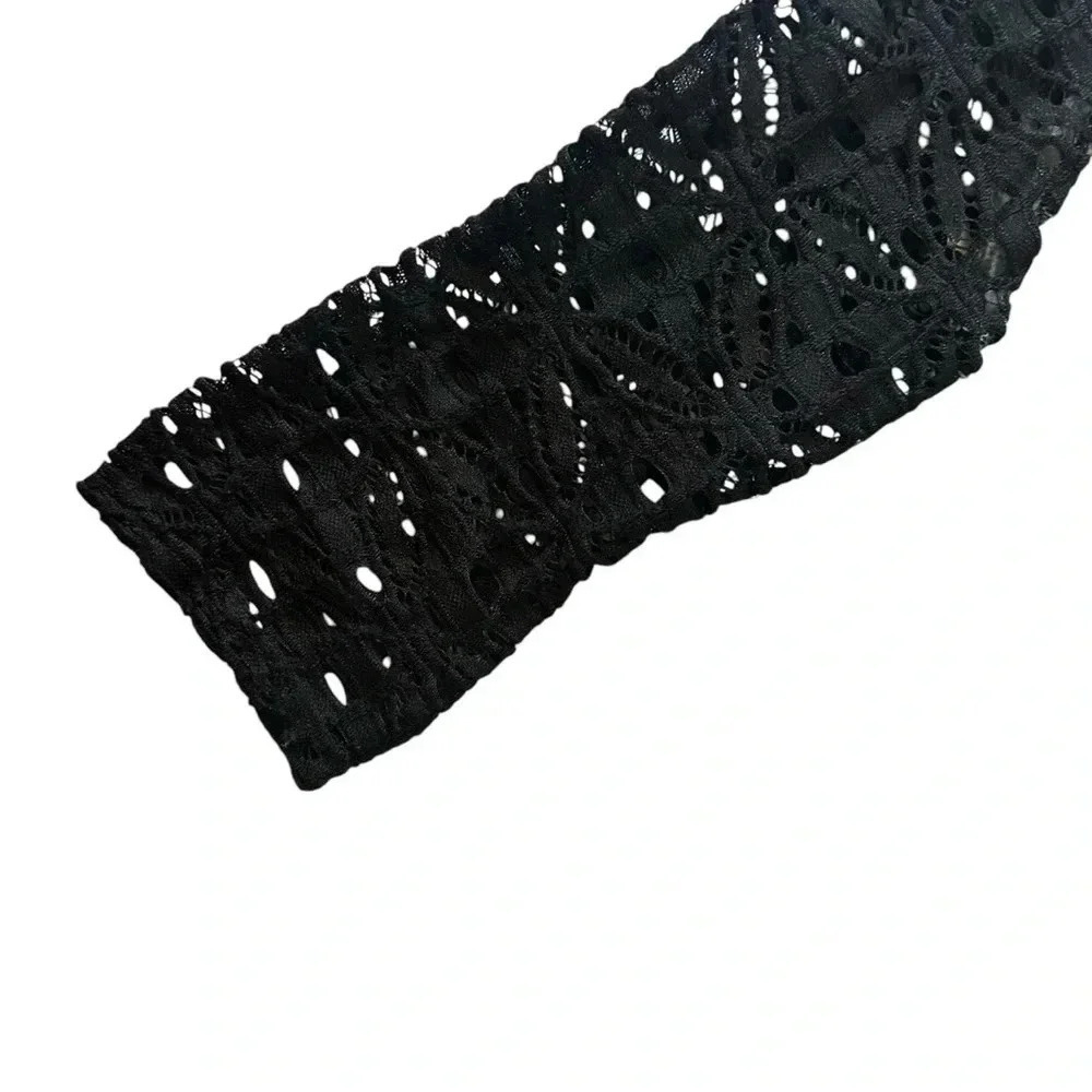Southern Grace Gray Black Softball Graphic 3/4 Lace Sleeve T Shirt Women’s Small - Picture 4 of 9